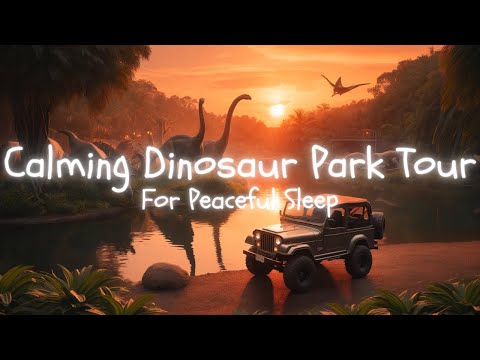 Calming Dinosaur Park Tour For Relaxed Sleep | Best Videos For Sleep Meditation