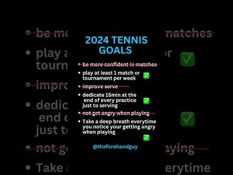 2024 Tennis Goals (Examples you can use)