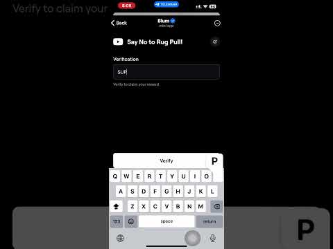 Blum Verification Code Today | Say No To Rugpull Code | Blum Code Today | Blum Code Video #airdrop