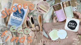 📦🍃 unboxing shopee sustainable finds + stationary | be 12.12 ready 🎄