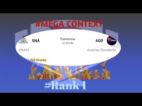 SNA VS ADD DREAM11 |ONE SIDE #WINING TEAM WIN #MEGA CONTEXT