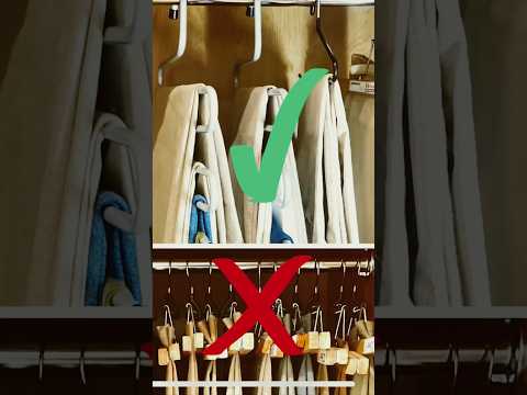 Closet saver hangers! Saves vertical & horizontal space! #clothingorganization #shorts