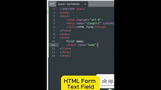 HTML & CSS Tutorials For Beginners| HTML Form Part I | Text Field