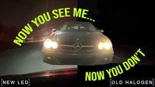 Mercedes CLK headlight upgrade (new LED bulbs for cheap!)