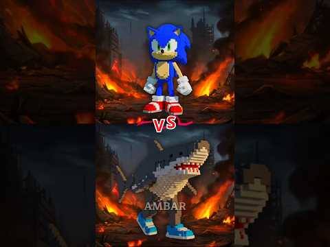 Minecraft Sonic vs Tralalero Tralala, Bombardiro Crocodillo.. #sonic #battle #shorts #minecraft