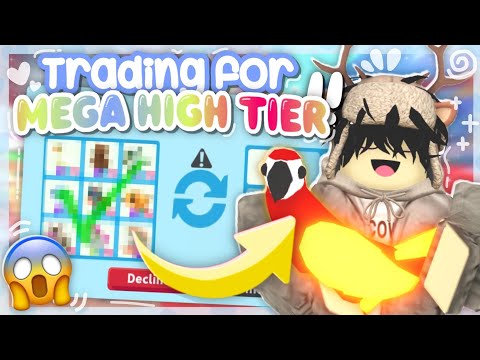 TRADING FOR *MEGA HIGH TIER* IN ADOPT ME! 🌈😱
