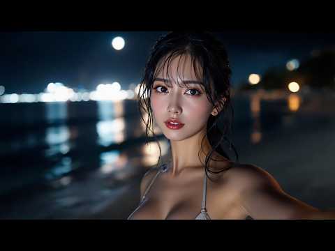💖On the beach at night😘夜の砂浜で