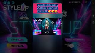 FREE FIRE BREAK DANCER BUNDLE RETURN TODAY / FREE FIRE NEW EVENT /😎 Skater bundle free fire #shorts