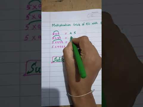 Multiplication trick of 9's  with 5( multiplication trick)