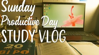 Sunday productive day study vlog 10+ hours study 🎯 RRBPO/CLERK 2025 #motivation #dailyvlog #rrb2025