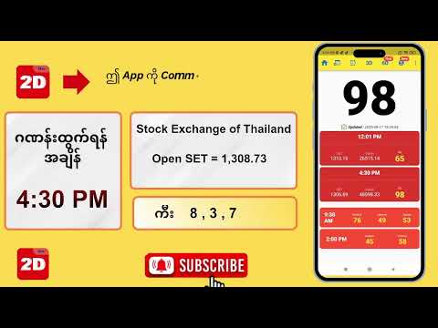 (17.09.2025) ညနေ (4:30PM) 2D3D Live တိုက်ရိုက်