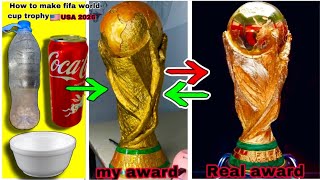 How To Make FIFA World Cup Trophy USA🇺🇸 2026 with aluminum foil #mrsanrb #qatar2022 #worldcup 
