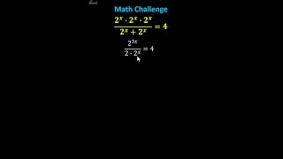 Math Challenge: Solve an Equation with a Quotient of Exponential Terms #maths