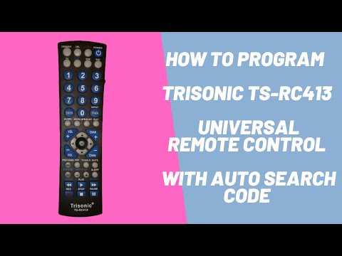 How to Program Trisonic (TS-RC413) Universal Remote Control with Auto Search Code (Step by Step)