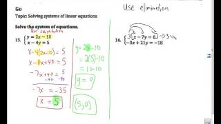 3.6 Go Solve System of Equations #15,16 (No Audio)