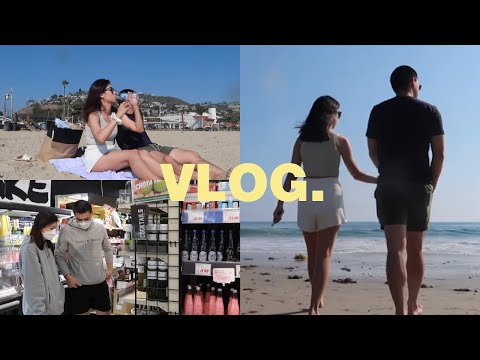 🇺🇸Vlog/ 美國&日本&韓國超市採購🛒. 一起去海邊🌊. 超好吃的Taco🌮