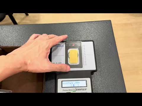 Gold Bar Testing | Arogr-Heraeus 1 oz Gold Bar | Sigma Metalytics Precious Metal Verifier