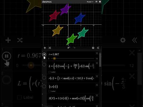 #desmos animation - spinning stars ✨ (short)