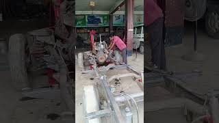 Mahindra Bolero chechis #repair #denting #reparing #automobile