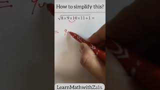 How to simplify this complicated square root | Square Root Trick | Shorts