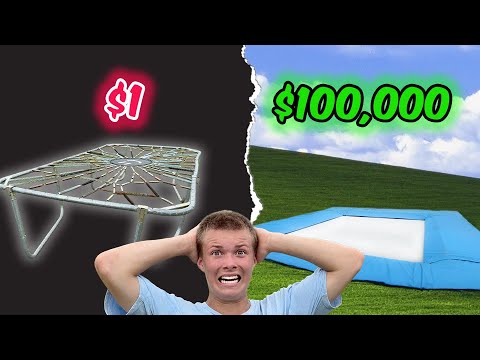 $1 VS $100,000 TRAMPOLINE!