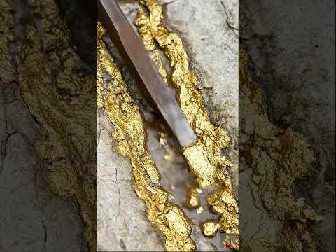 Gold Quartz Wait End🪙😮  #viral #golddiscovery #quartz #treasure #explore #lifestyle #gold #goldrush