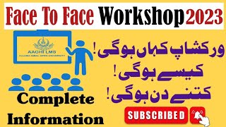 Workshop update about online and physical workshops. @abidshahzad471 aiou solutions #aiou #workshop
