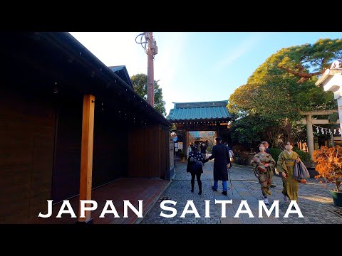4K Japan Walk - Beautiful Japanese castle town (Shoutengai) in Saitama Kawagoe