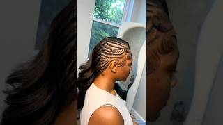 Side braids quickweave hair tutorial 😍#hairstyle #hair #quickweave #braids #braidingtutorial