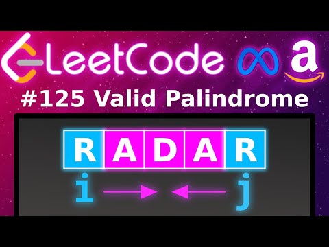 [Animated] LeetCode 125 Valid Palindrome | Blind 75 | Two Pointer Technique