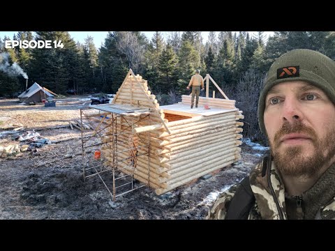 Winter Log Cabin Build on Off-Grid Homestead |EP14|