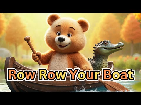 🐻 Row Row Row Your Boat | Nursery Rhymes | Kids Songs | Fun Sing Along 🚢