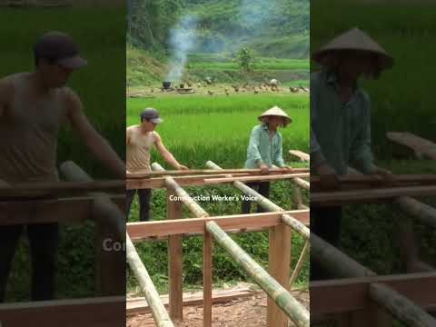 Building in the Village – Natural Woodwork ASMR 🏡🔨🌾