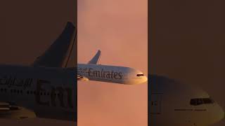 Emirates over Dubai sky Microsoft Flight Simulator #flyemirates  #travel #copyright #strike