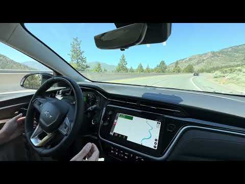Bolt EUV Super Cruise handling twisty hill climb near Lake Tahoe