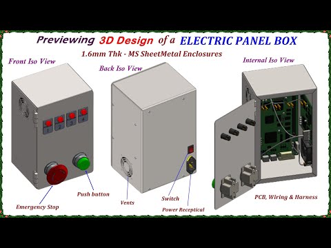 Previewing 3D Design of a ELECTRIC PANEL BOX, #SolidEdge, #Solidworks, #Catia, #Creo, #3dRenderings