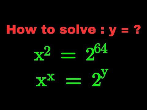 A Nice exponential problem | Math Olympiad |can you solve this? y=?