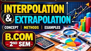Interpolation and Extrapolation Explained  | Quantitative Techniques & Methods | B.Com 2nd Sem | PU