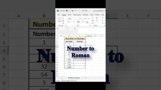Convert number to Roman numerals in Excel #excel #excellife #excelshortcuts #exceltech #exceltips