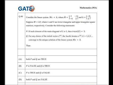 GATE 2023 Mathematics , Numerical Analysis