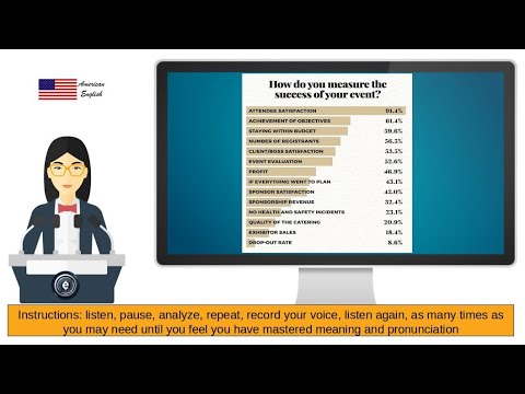 What are the main factors to measure the success of an event? Female's voice.