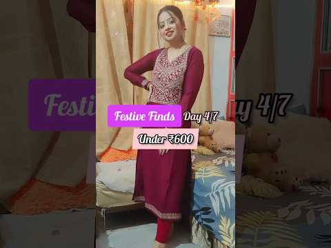 Diwali Outfit under ₹600 #shorts #youtubeshorts #flipkart #kurti #diwalioutfits #fashioncompanion