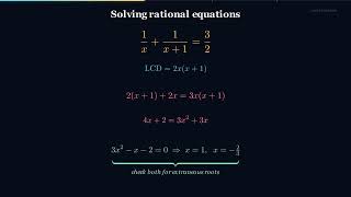 Algebra Masterclass | S09E05: Solving Rational Equations