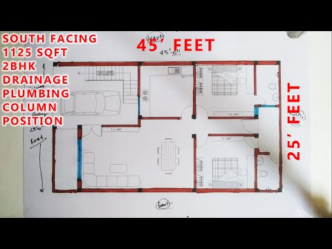 25 by 45 FEET HOUSE PLAN | 25 by 45 GHAR KA NAKSHA | 1125 SQFT HOUSE PLAN | 2BHK | SOUTH FACING