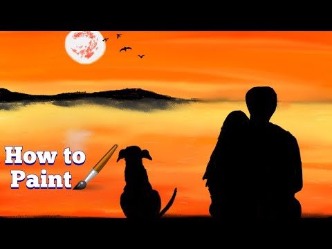 How to paint couple with dog .. please subscribe for more #mrart #shorts