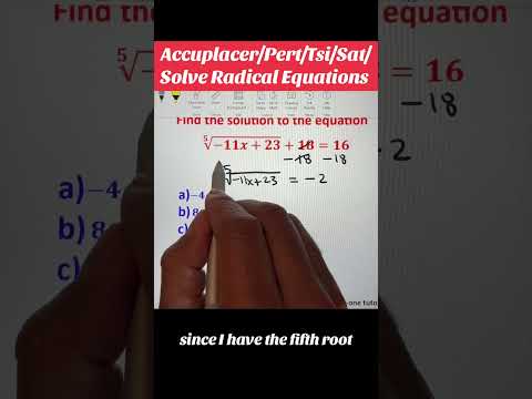 Accuplacer/Sat: Can you solve this radical equation? #math #maths #algebra #radicalequations