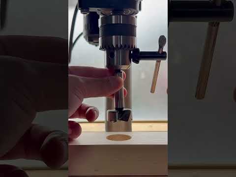 How to Drill a Perfect Hole in Circular Wood | Wood Joinery Tip!