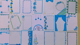 100BEAUTIFUL BORDER DESIGNS/PROJECT WORK DESIGNS/A4 SHEET/FILE/FRONT PAGE DESIGN FOR SCHOOL PROJECTS
