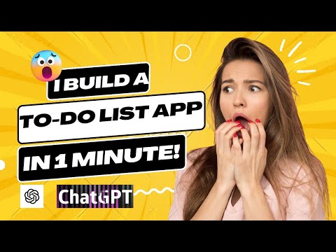 Build a App in 1 minute  To-Do List using ChatGPT #openAI #chatgpt