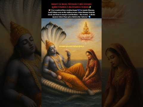 ✨ Lord Vishnu Ananta Shayana | Cosmic Ocean | Hindu Mythology & Blessings 🙏